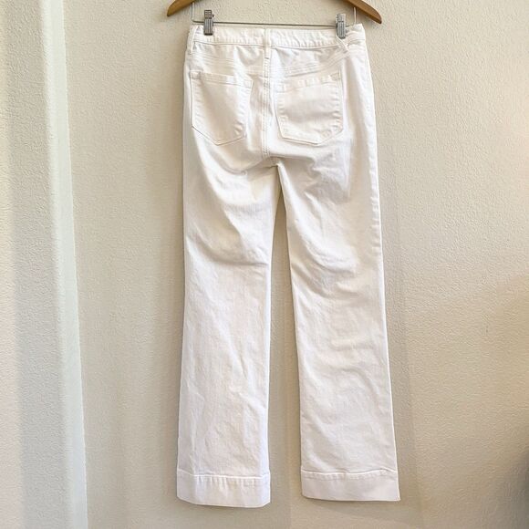 LOFT‎ White Bootcut Jeans Wide  Leg Sailor Pockets, Size 26/2 - Picture 10 of 10